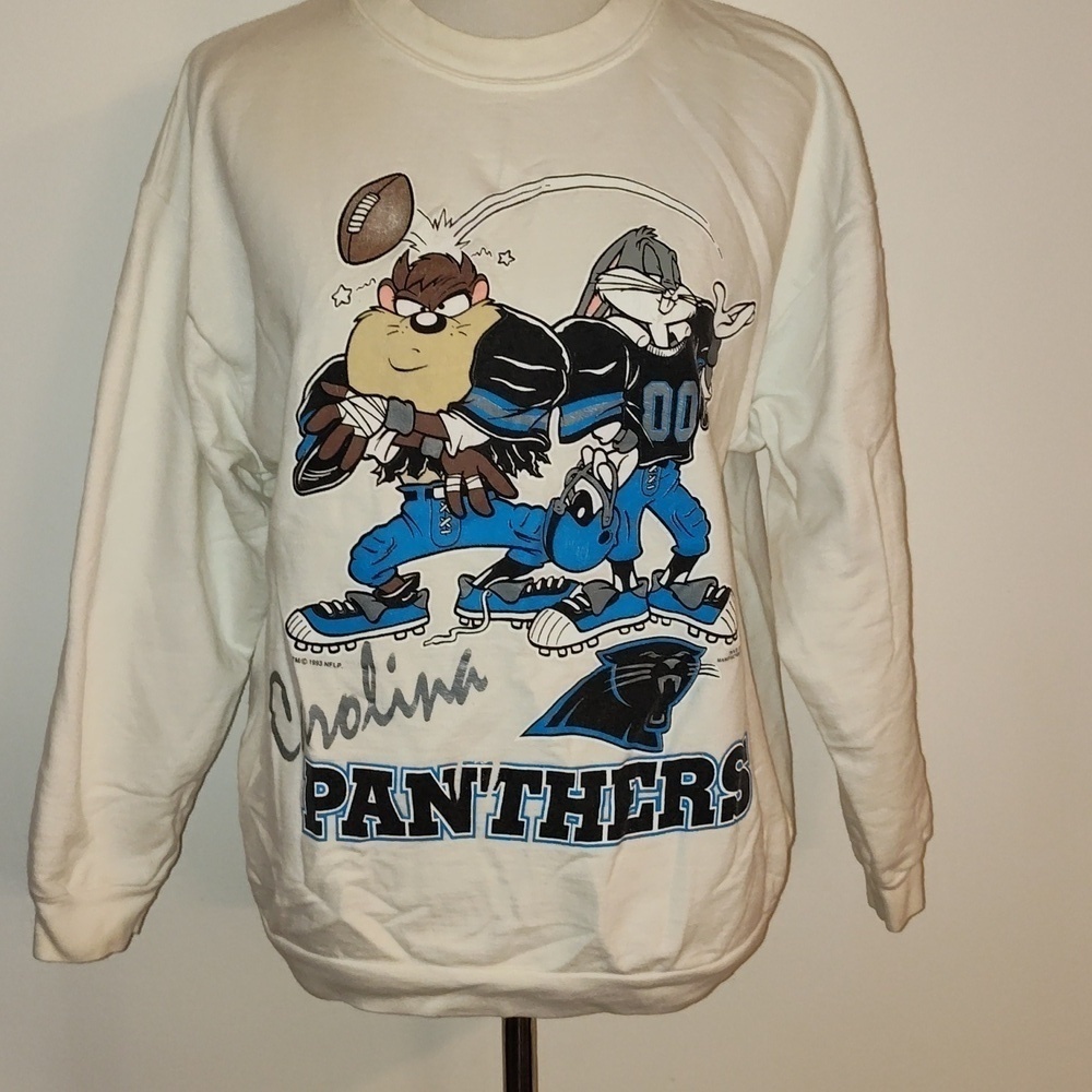 Vintage Carolina Panthers Looney tunes 1993 sweatshirt size medium